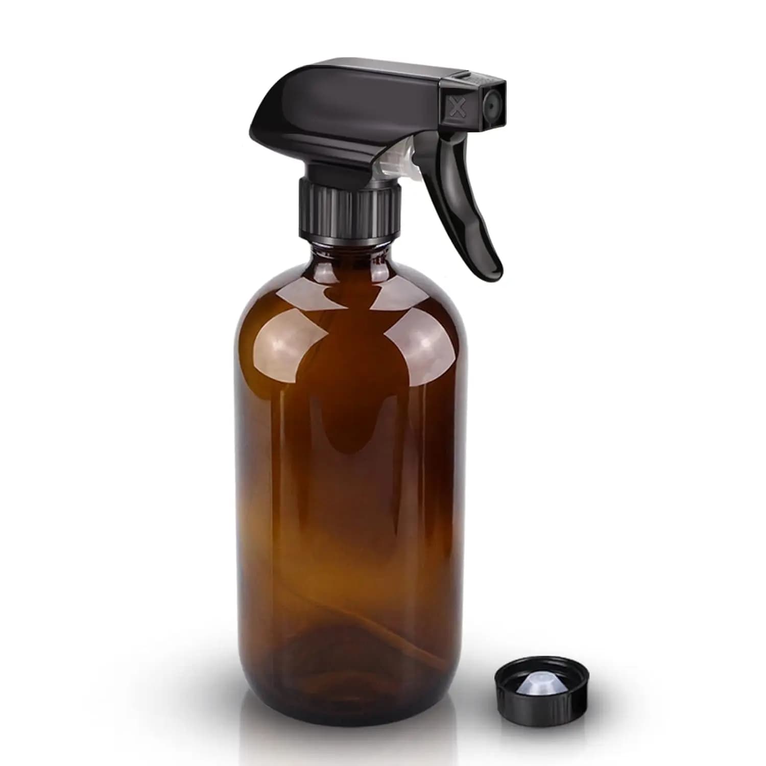 Flaconi Spray in Vetro Ambrato da 16 oz, con Ugello Regolabile, Protezione UV, Multiuso per Pulizia e Oli Essenziali