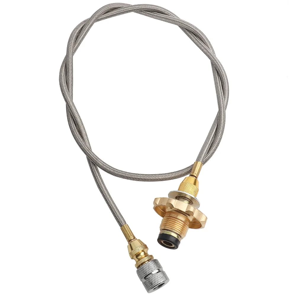 Durable Stainless Steel, Copper Camping Stove Adapter Easy Control Silver Gas Bottle Adapter Air Hose Coupler Home Kitchen