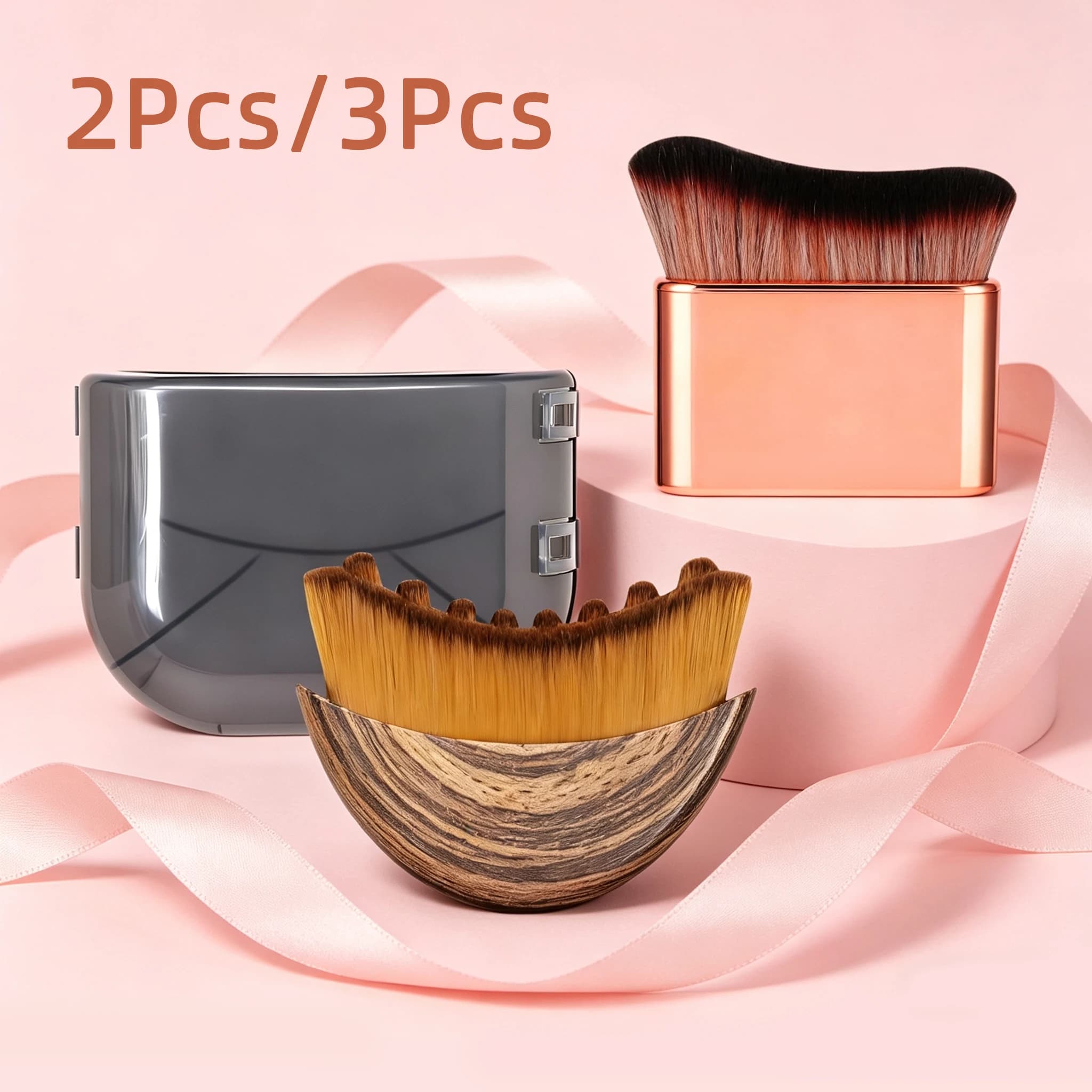 Spazzola per il viso per la disintossicazione linfatica da 2/3 pezzi, adatta per viso, linea della mascella e mento, design ergonomico, vestibilità precisa