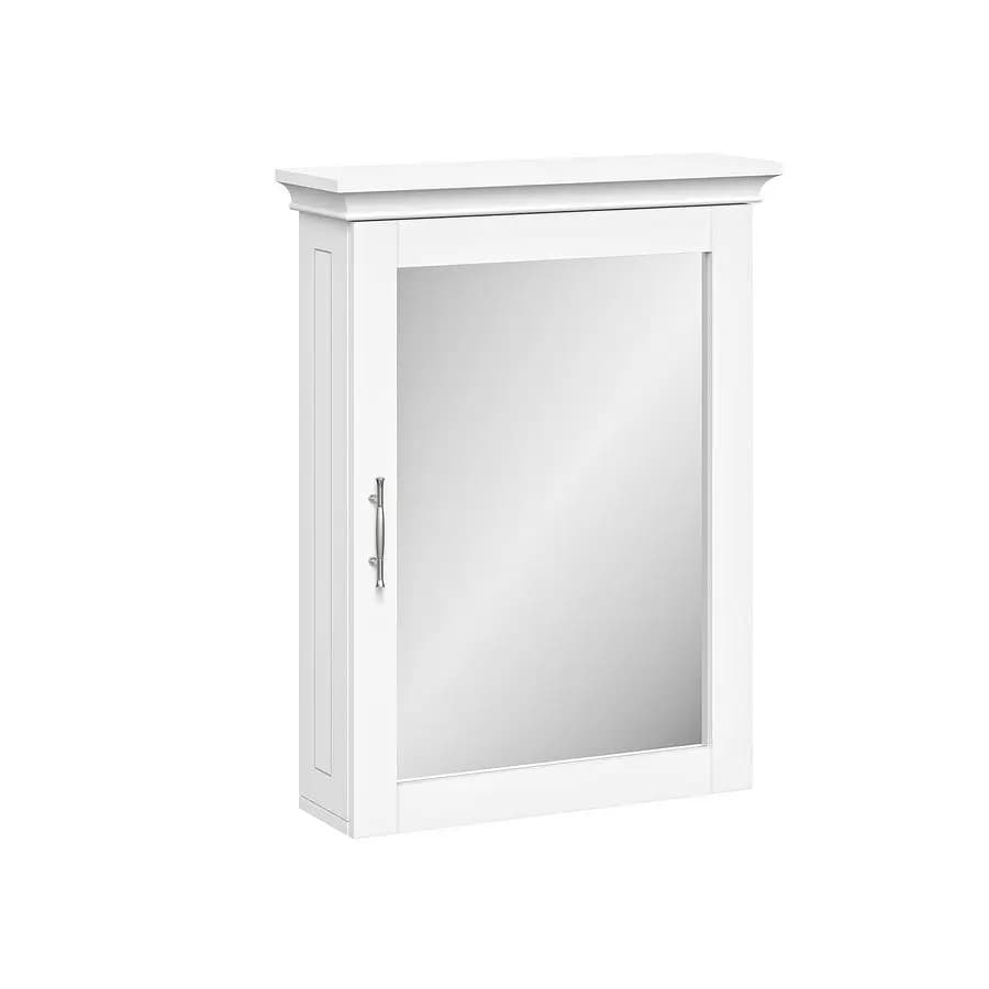 Armadietto da parete Somerset con specchio, armadietto porta medicinali con cerniere soft-close e ripiano regolabile, specchio da bagno con ripiano portaoggetti