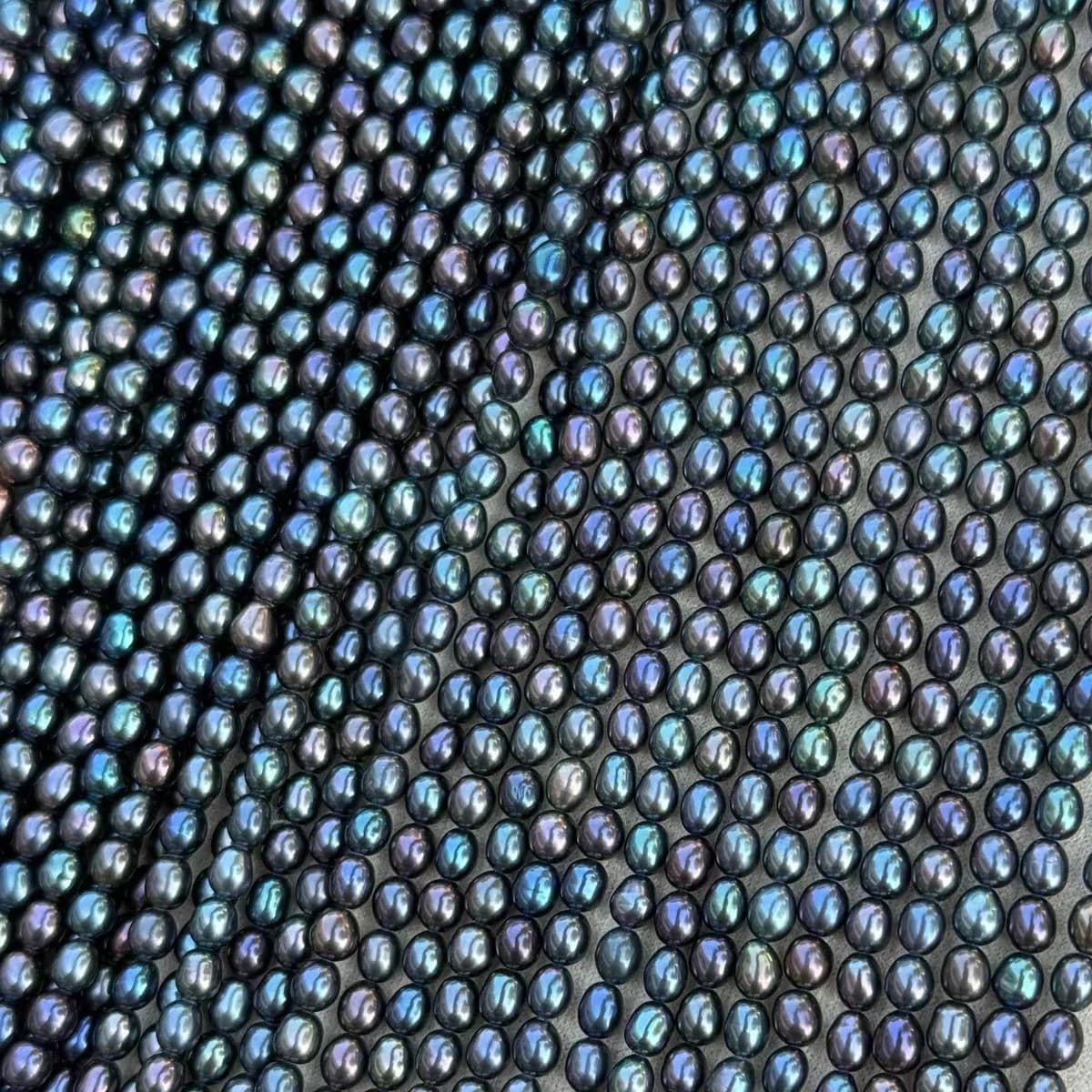 Natural Freshwater Rice Pearl 4-4.5mm Blue-Purple Beads DIY Jewelry Making Accessories Necklace Bracelets Earrings