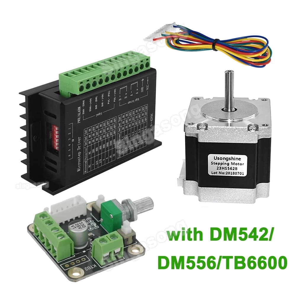 Motore passo-passo Nema 23 23HS5628 con controller motore passo-passo driver microstep DM556/DM542/TB6600 per stampante 3D per incisore laser
