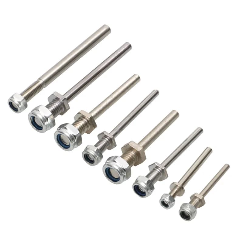 1 pair D3/D4/D5 landing gear shaft M4/M5/M6/M8 steel axis with nuts mounting kit for aircraft RC model DIY parts