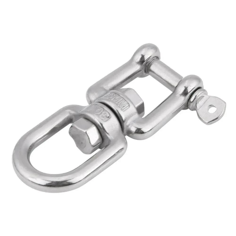 Barca in acciaio inossidabile 8mm anello di ancoraggio catena connettore gancio girevole clip moschettone per immersione fune metallica doppia grillo rigging hardware