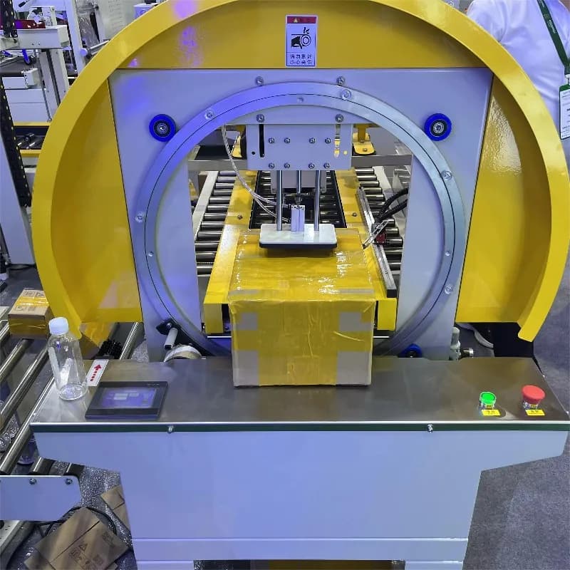 Tape Strapping Machine Box Sealing Film/ Tape Ring Wrap Packaging Carton Wrapping Machine Custom & Bulk Order