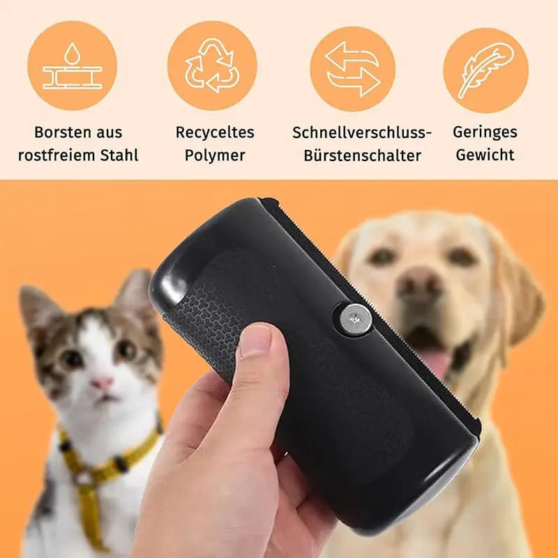 Spazzola Professionale Multifunzionale per la Toelettatura degli Animali Domestici, Spazzola Ergonomica per la Rimozione del Pelo di Cani e Gatti