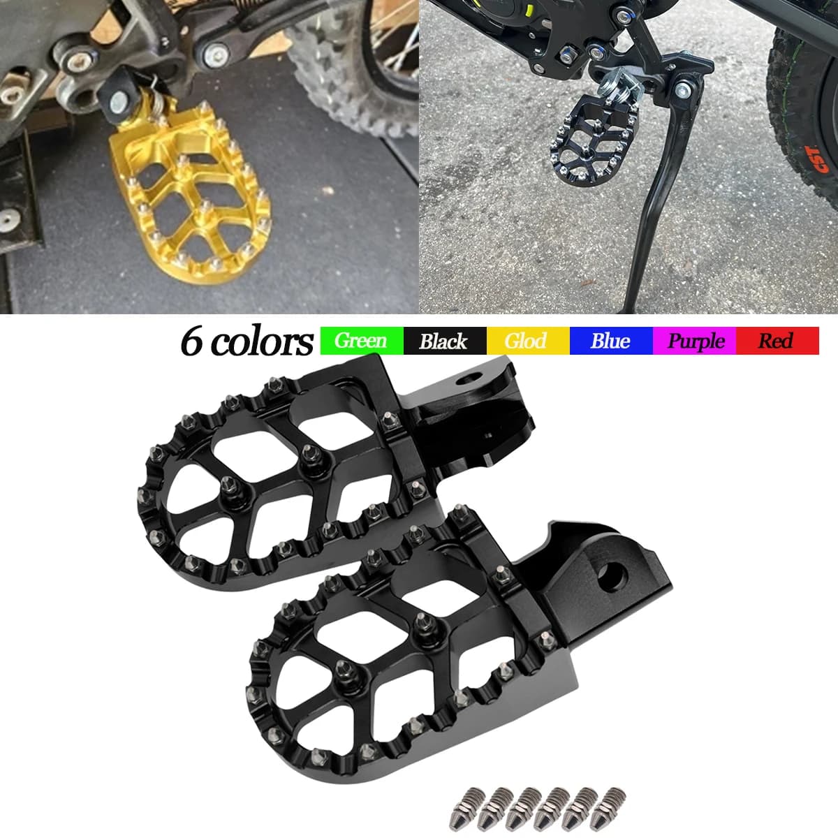 Pedane poggiapiedi in alluminio CNC per moto elettriche Sur-Ron Light Bee X/S e Talaria Moto Acessori