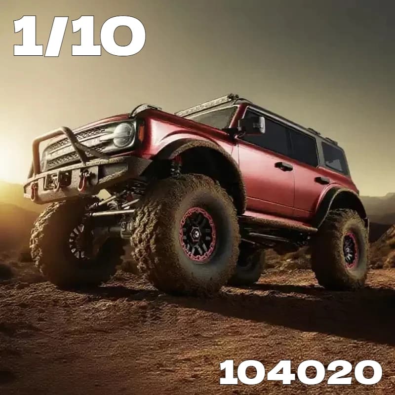Electric remote controlled truck 4WD 1:10 RC Rock Crawler n. 104020, big off-road for adults and children, climbing toy in the mountains
