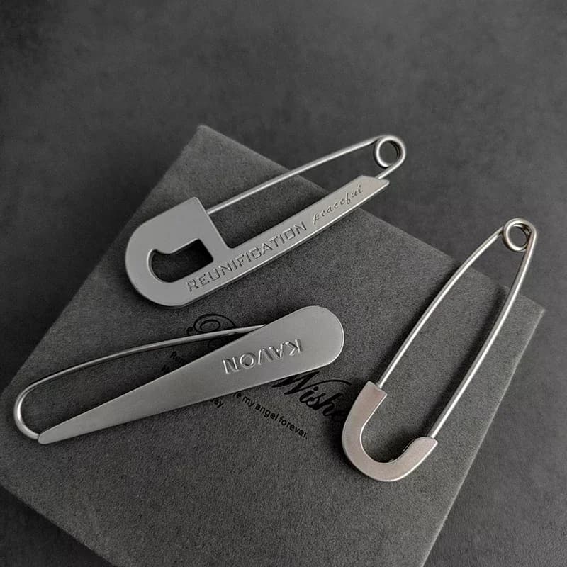 Trendy Large Metal Safety Pins for Clothing Jeans Dress Scarf Adjustable Fastener Pins Accessories
