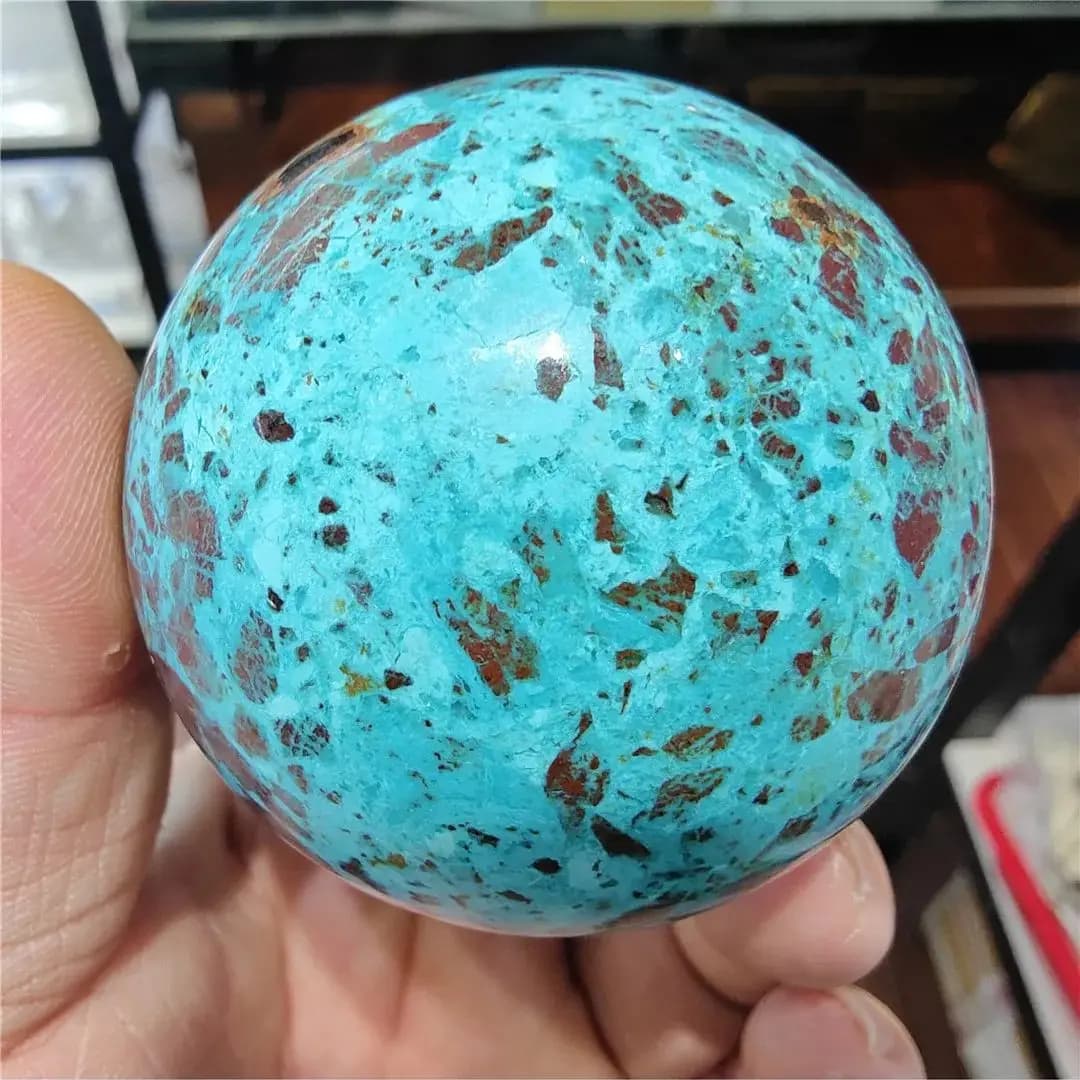 6-7 cm Reale Naturale Turchese Peruviano Sfera Minerale Rocce di Cristallo Sfere Pietra Preziosa Genuina Decorazione Preziosa Pietre Costose 2025
