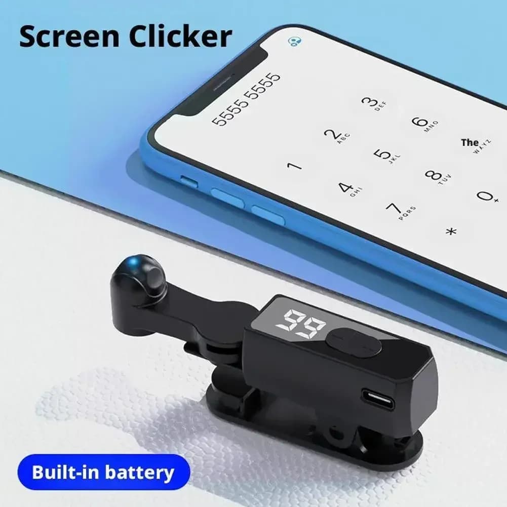 Clicker Automatico per Schermo Ricaricabile per Smartphone, Video e Live Streaming - Clicker Ausiliario Multifunzionale per Touchscreen