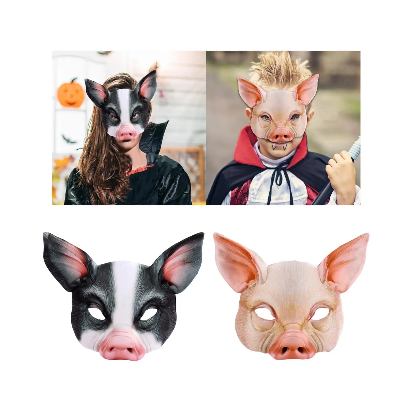 Decorazione cosplay con maschera per animali a mezza faccia per spettacoli teatrali, festival, carnevale