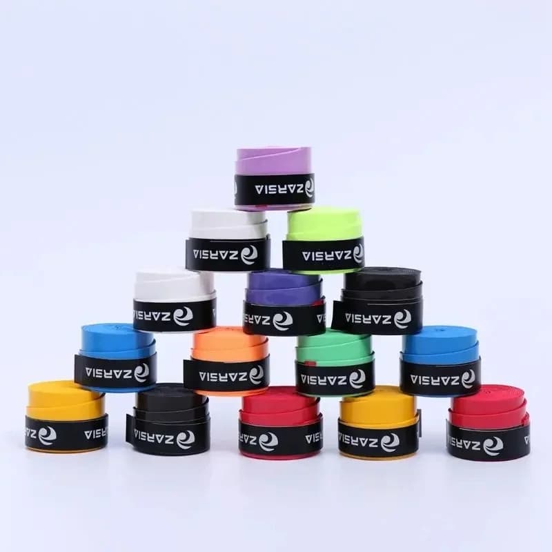 1/2Roll Shock Absorption Anti Tennis Racket Sweatband Badminton Grip Tape Anti Slip Tennis Overgrip Padel Sweatband Colorful