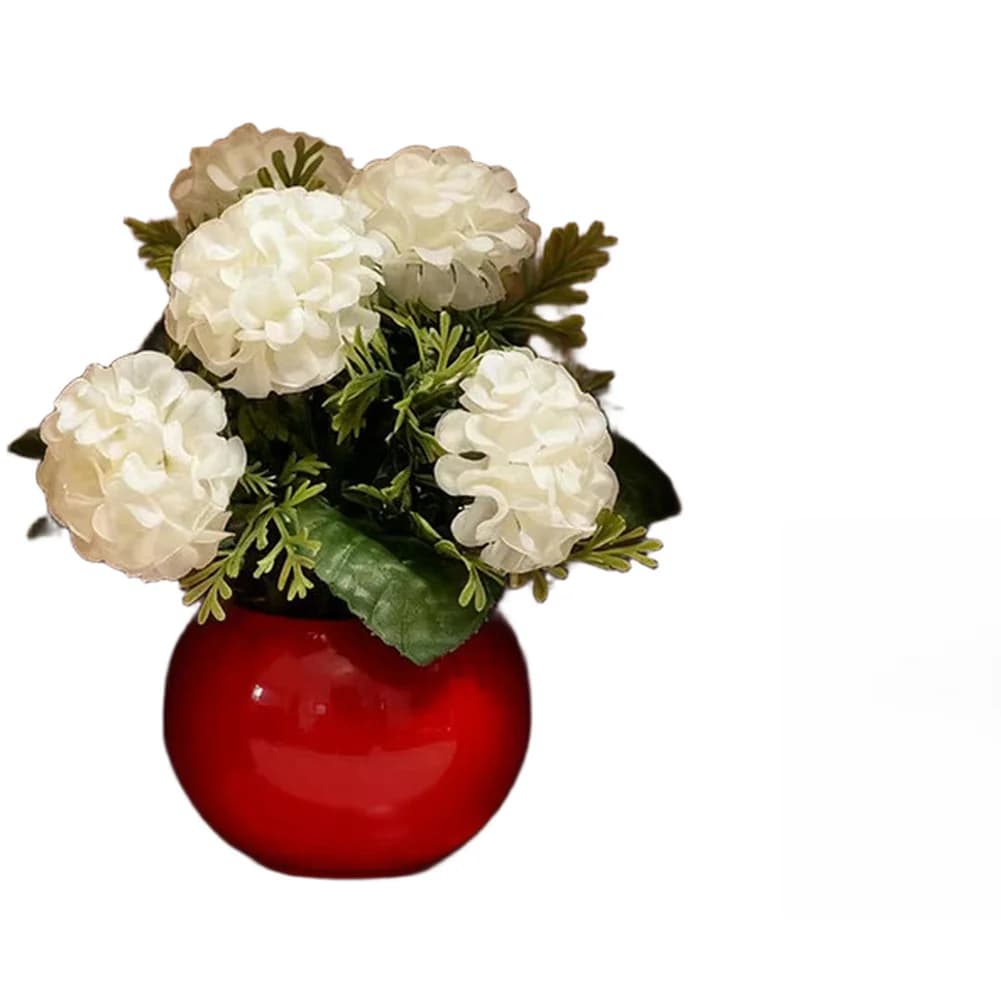 Artificial Plant of Margherite in Vase Botanical Style for Modern Home Furniture and Office and Professional Photo Editing