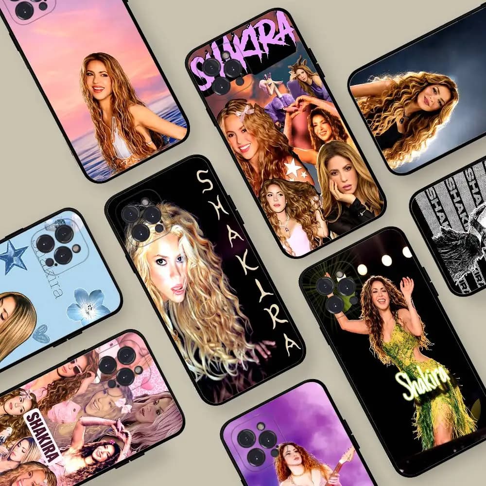 Pop Culture Graphics Shakira Phone Case For iPhone 17 16 15 14 13 12 11 Pro Max Plus Mini Soft Black Cover