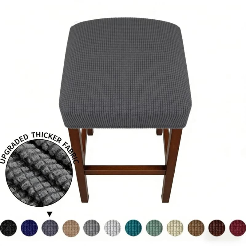 Jacquard Elastic Rectangular Seat Cover, Elastic Bar Cover, Removable Seat Cover, Square Cover