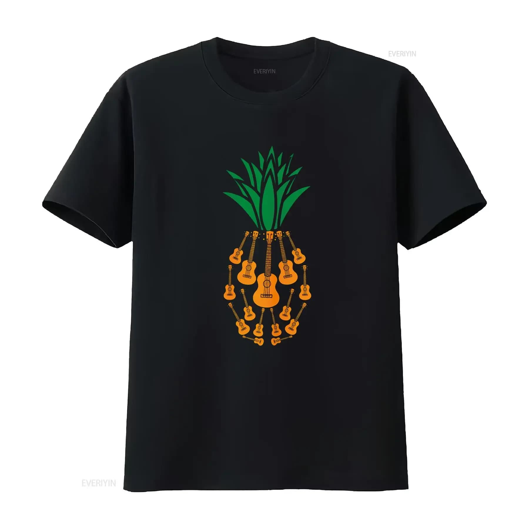 Uke Ukulele Player Ananas T Shirt vintage lavato Leggermente homme Traspirante Elegante Comodo abiti firmati streetwear