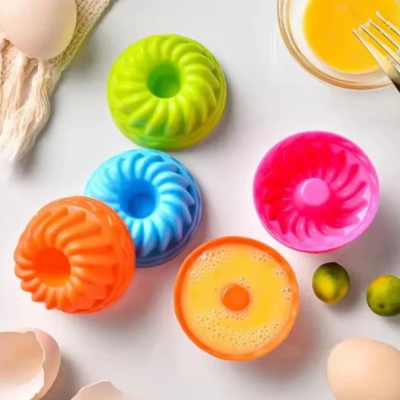 12 pezzi da cucina riutilizzabili resistenti alle alte temperature in silicone tazze per muffin fai da te ciambella torta gelatina budino uova tartari stampi per cubetti di ghiaccio
