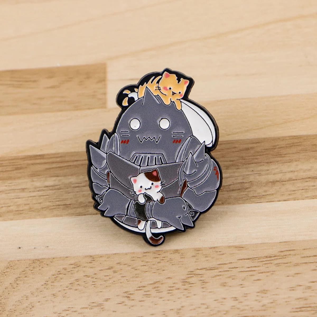 Simpatico gatto smalto spilla manga anime distintivi sullo zaino cartoni animati spille da donna cappello spille accessori cosplay giocattoli regali