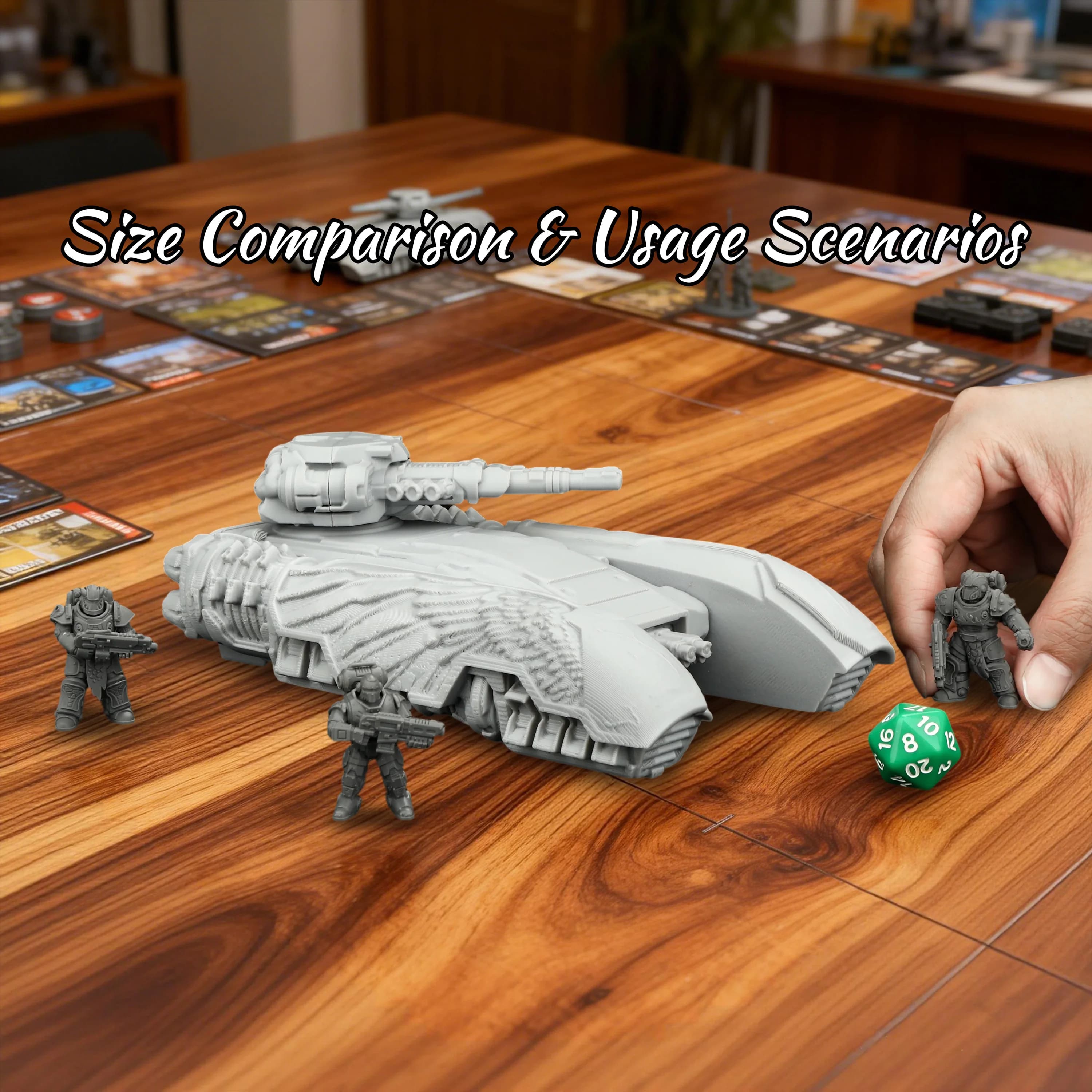 Sci-Fi Vehicle Tabletop Miniature for Fantasy Planet RPG Adventures, Fine Surface Details, Easy Assembly Design