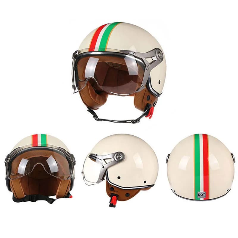 Casco moto Retro Capacetes Casco moto Vintage Capacete De Moto Casco aperto Scooter Casco Moto Certificazione DOT