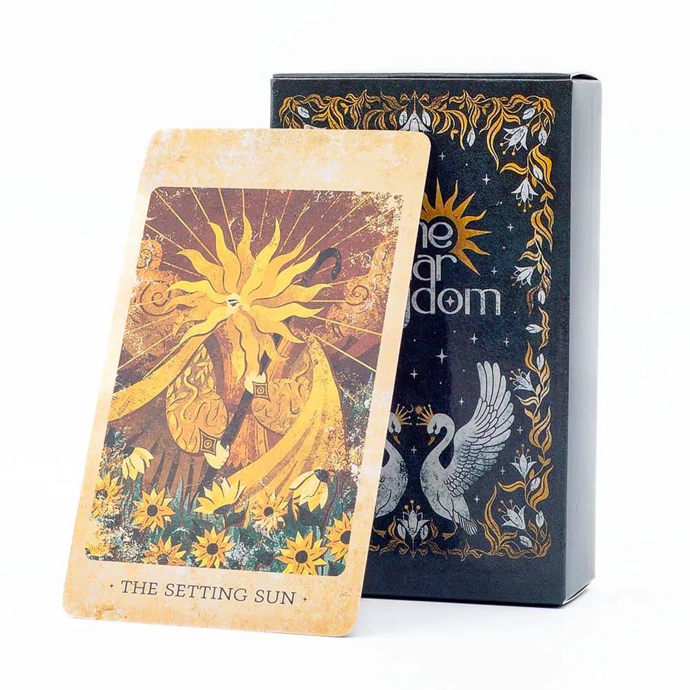 The Solar Kingdom Tarot Deck 78 carte Oracle Set per Cosmic Insight and Divination Versioni inglesi Edizione Gioco da tavolo