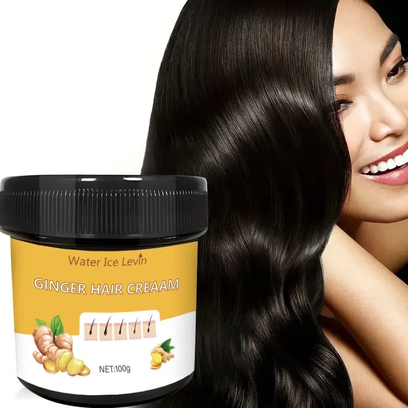 Crema per capelli profumata allo zenzero, balsamo idratante per il massaggio del cuoio capelluto con estratto naturale di zenzero, capelli secchi nutrienti e lenitivi, adatto ai tipi di capelli normali
