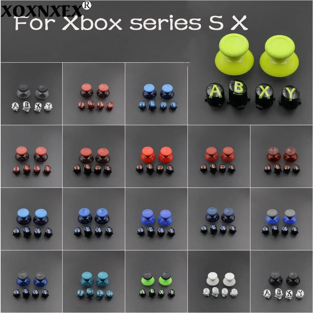 1Set Replacement ABXY Key +Joystick thumb grip Button Cap For XBOX Series X/S Gamepad Accessories