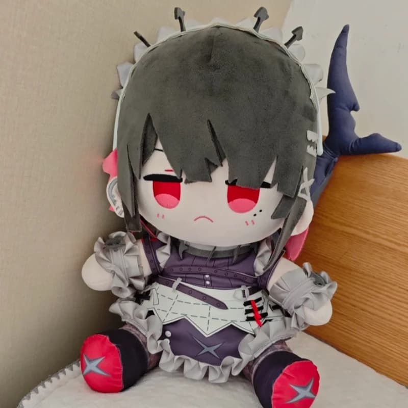 Original 40cm Shark Girl Ellen Jojo Sitting Pose Dress-Up Cotton Doll Fan-Made Merchandise Plush Pillow Home Decor Toy Gift