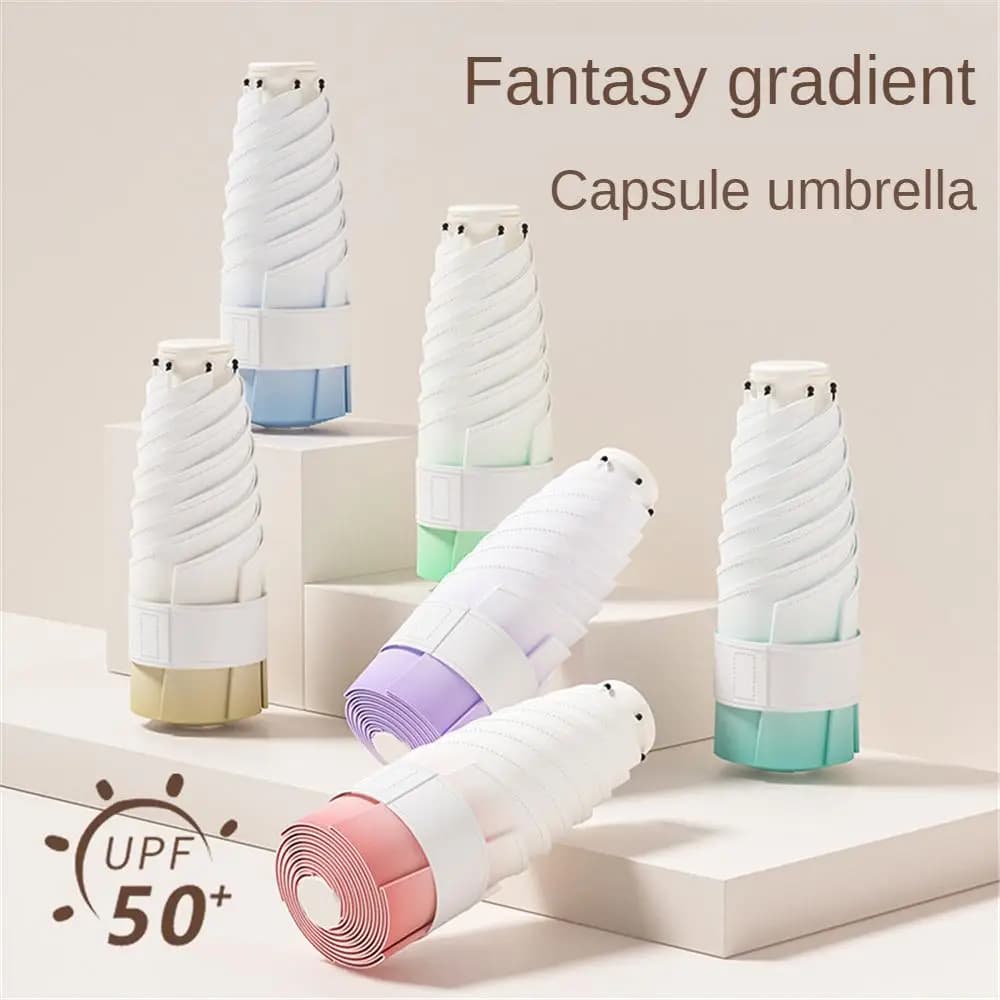 Ombrello automatico ultraleggero Mini parasole da esterno portatile pioggia antivento in gomma nera protezione solare ombrello pieghevole Paraguas milwauh55