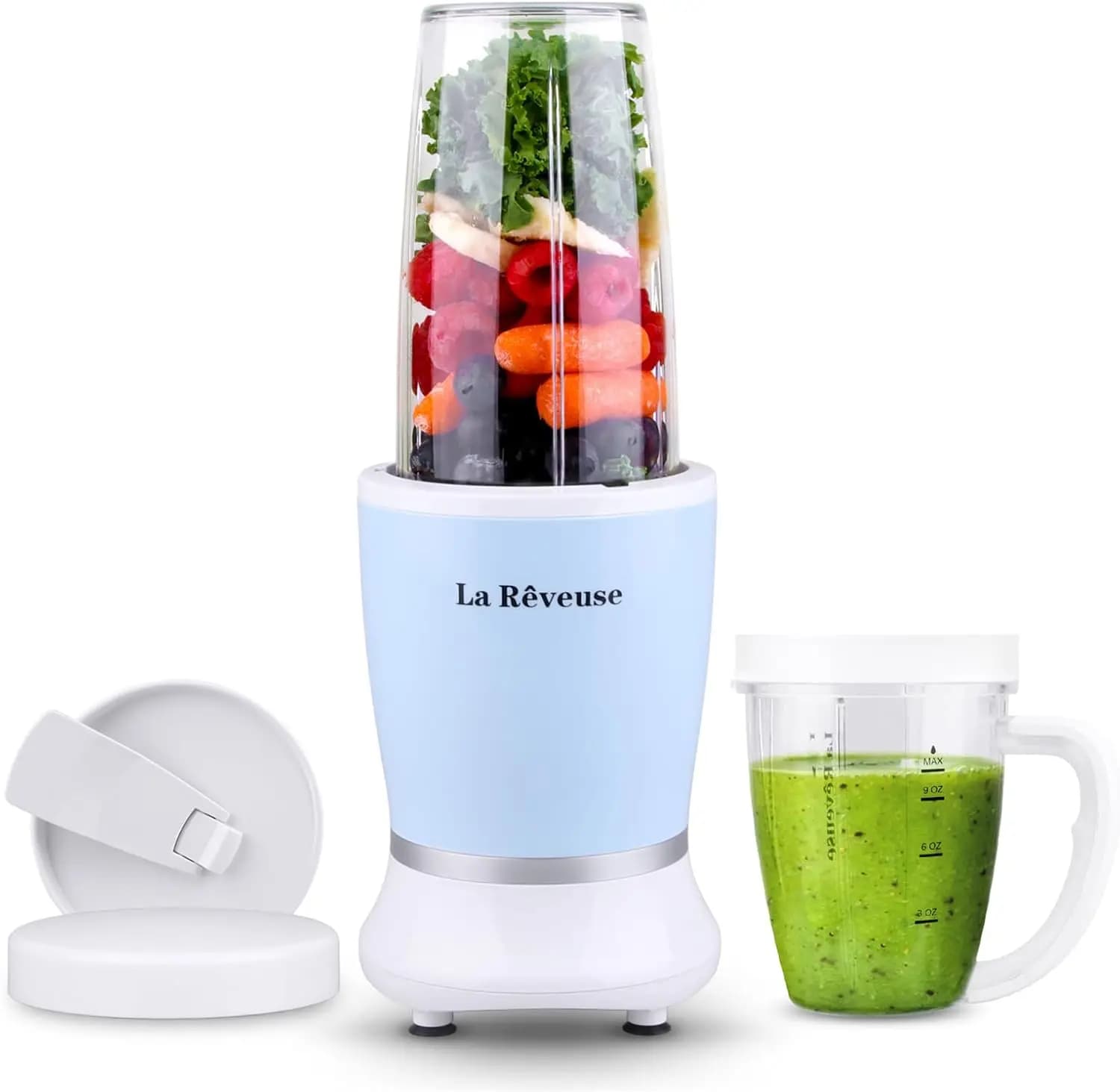 Personal blender 250 Watt for Frullati, Smoothie, Seasonings and Sauces with 1 Glass 15 oz, 1 Piece