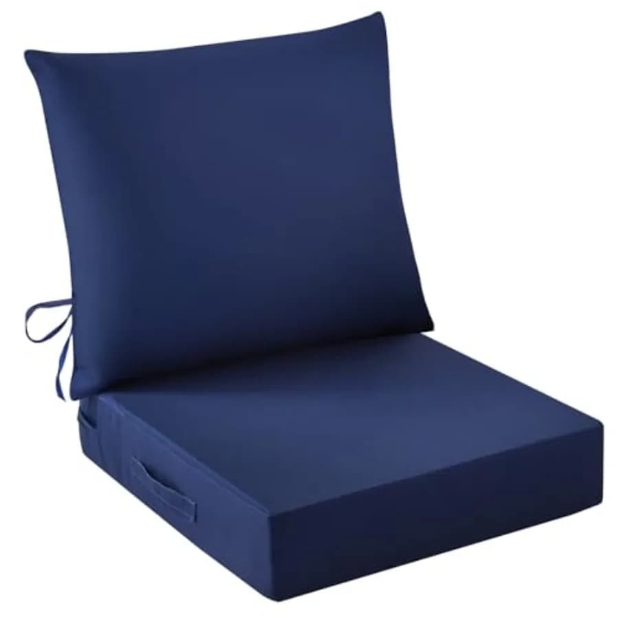 Set di cuscini per sedie da esterno impermeabili e resistenti allo sbiadimento, cuscini per sedie da patio, cuscini per mobili da esterno 24 x 24 x 4 pollici