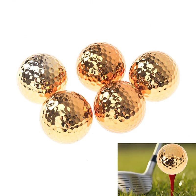 Palline da golf 1pc palline da golf con palline da Golf color oro