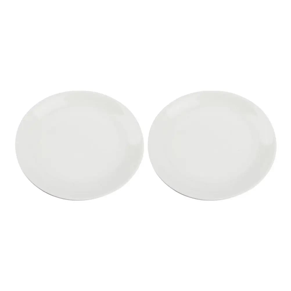 2 Pieces White Ceramic Plate for Aromi, Diameter 3,8 Inches, for Electric Diffuser of Essential Oils, Spare Parts for Piattino Door Dressing