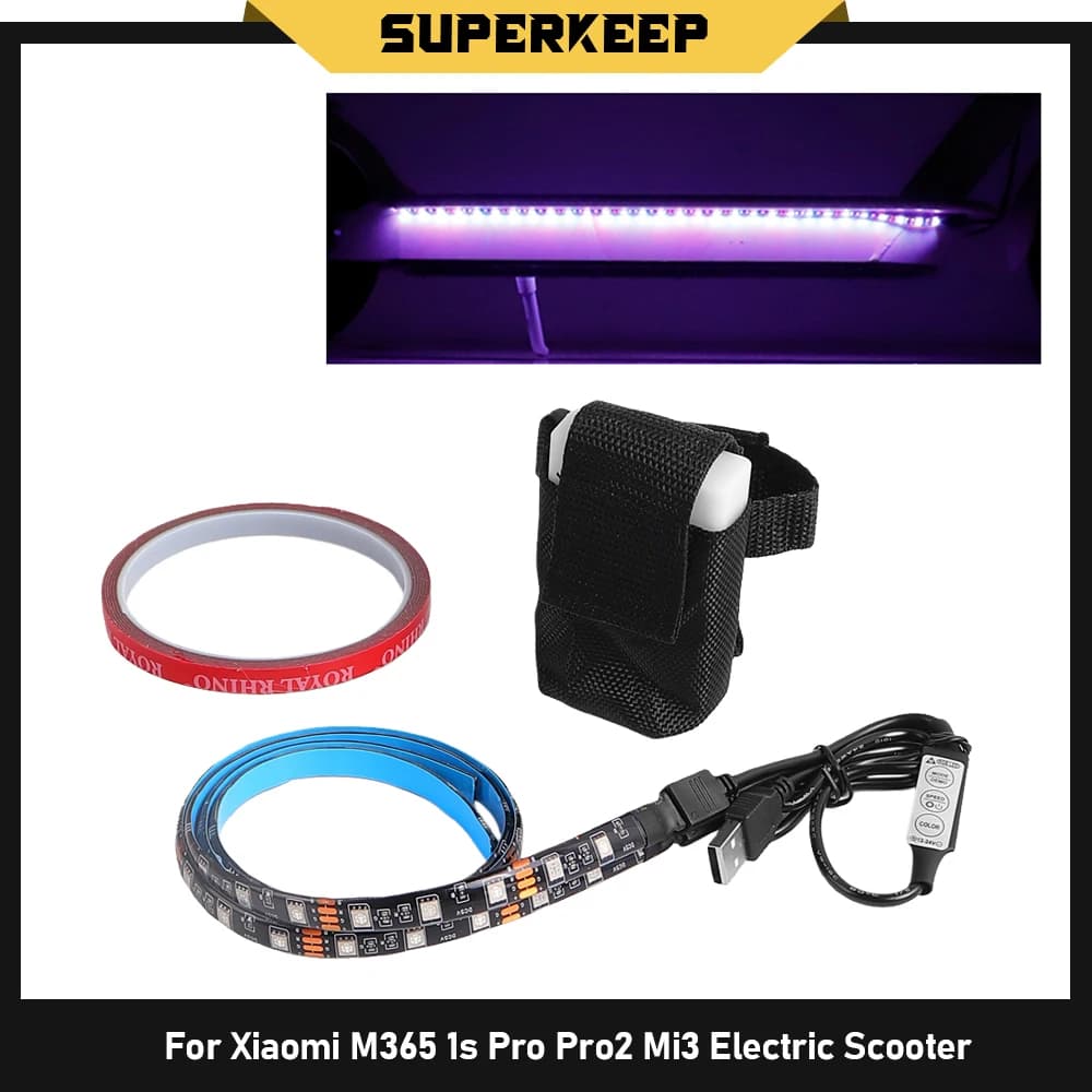 Luce di Sicurezza per Monopattino Elettrico, Lampada LED Multicolore per Riparazione Xiaomi M365 1s Pro Pro2 MI3