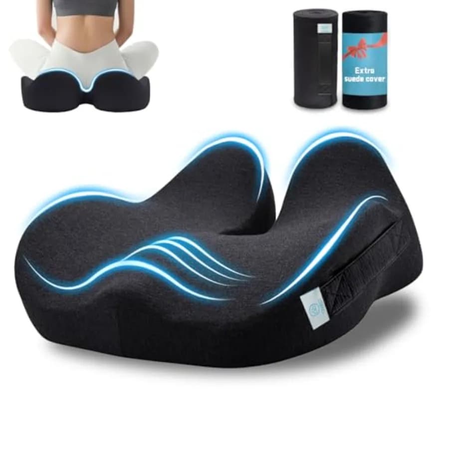 Cuscino Ergonomico in Memory Foam per Sedia da Ufficio, Supporto per il Coccige, Allevia il Dolore al Coccige, Cuscino per Seduta Prolungata