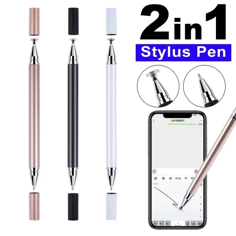 1/4 pezzi Penna stilo universale 2 in 1 per tablet, cellulare, telefono Android, iPad, accessori, tablet da disegno, penna touch per schermo capacitivo