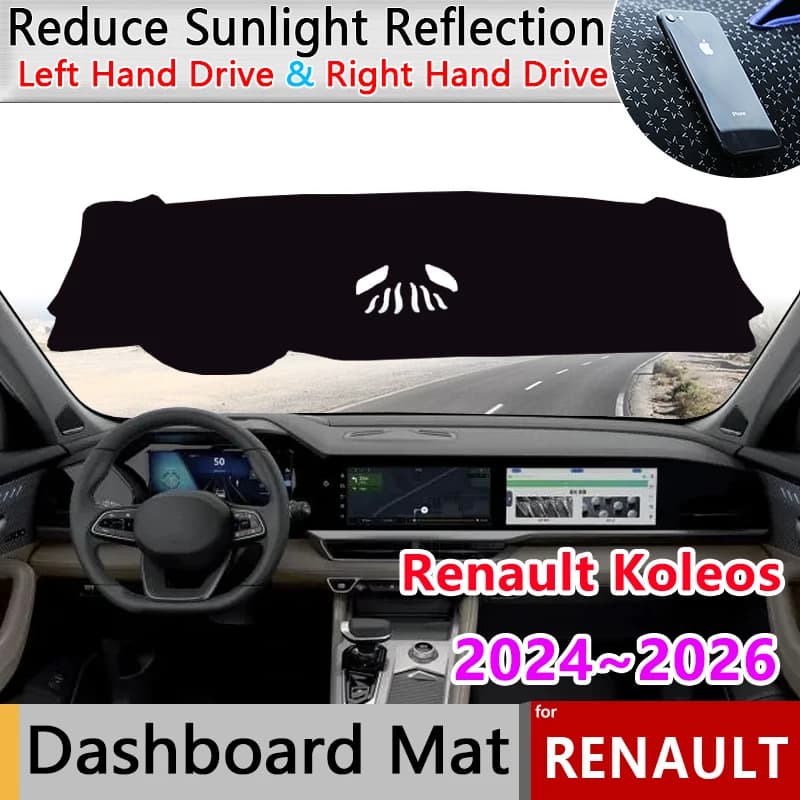 Carpet Covers Dashboard for Renault Grand Koleos Accessories 2024 2025 2026 Anti-slip Sunguard Dashboard