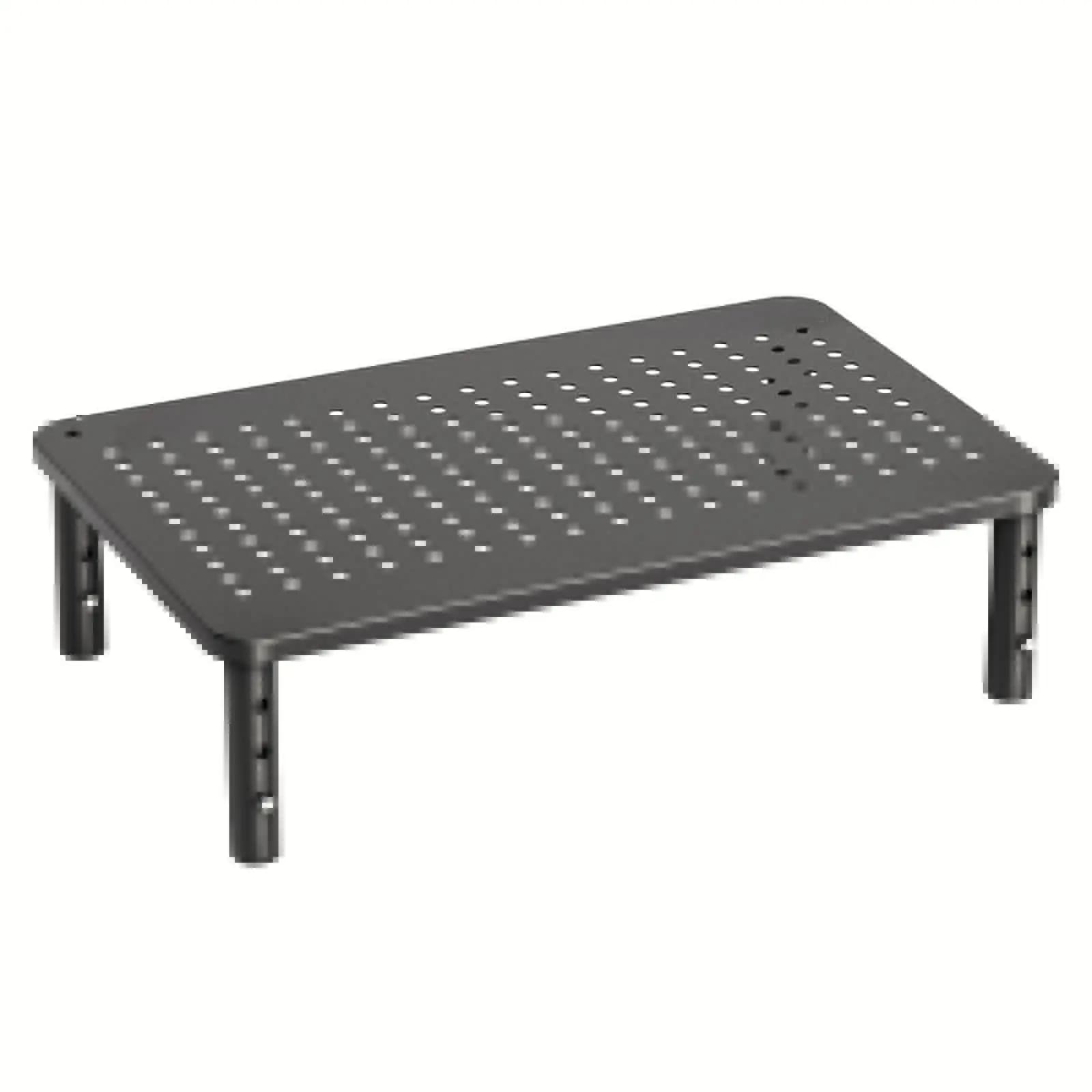 Supporto per monitor ventilato con regolazione dell'altezza, robusto supporto per laptop e stampante da 15,6 pollici - Accessorio da scrivania