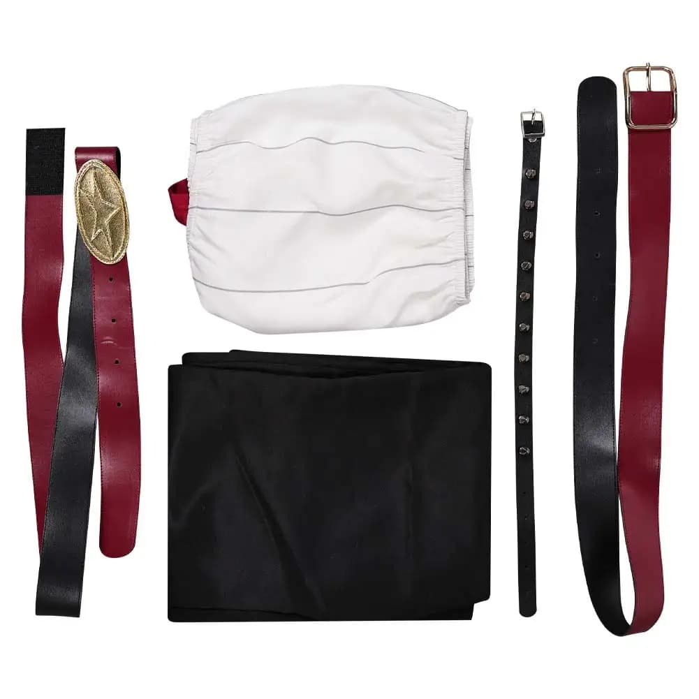Costume da Cosplay Anime Kirara Hoshi per Donne, Camicia, Pantaloni e Cintura, Abbigliamento Femminile per Travestimento, Completo per Adulti per Halloween e Feste in Maschera