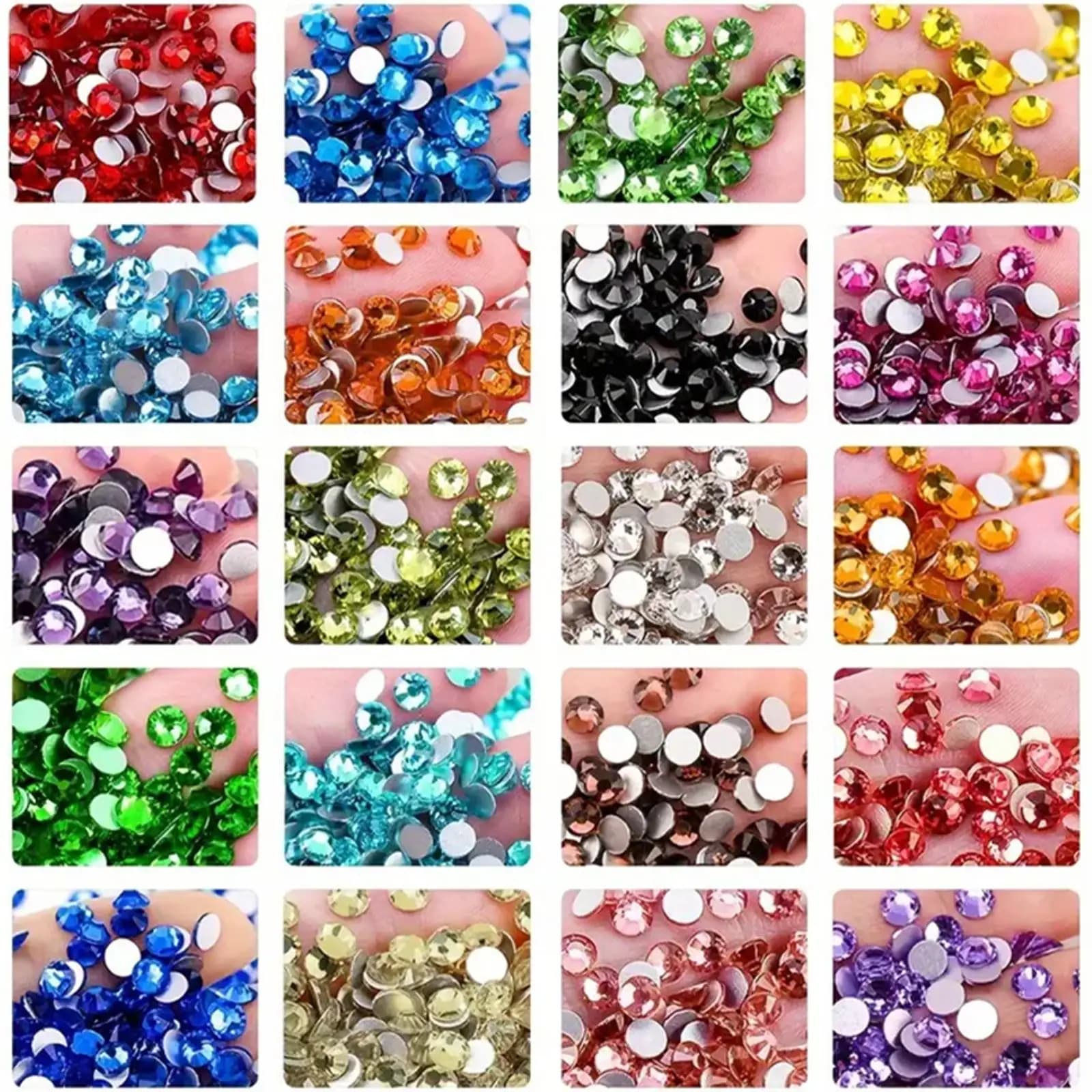 10000Pcs Round Resin Diamond 20 Colors DIY Round Drills Beads 5D Resin Diamond Diamond Painting Accessory
