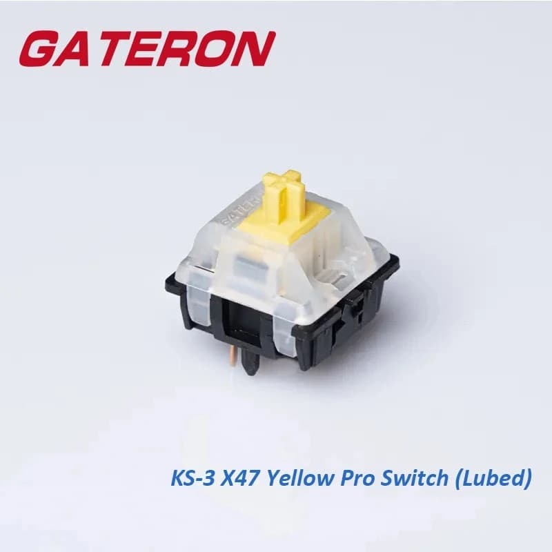 Gateron Milky Top Black Bottom Yellow Pro Switch KS-3X47 Linear 5pin RGB interruttore per tastiera meccanica fai da te Gaming Smooth Typing