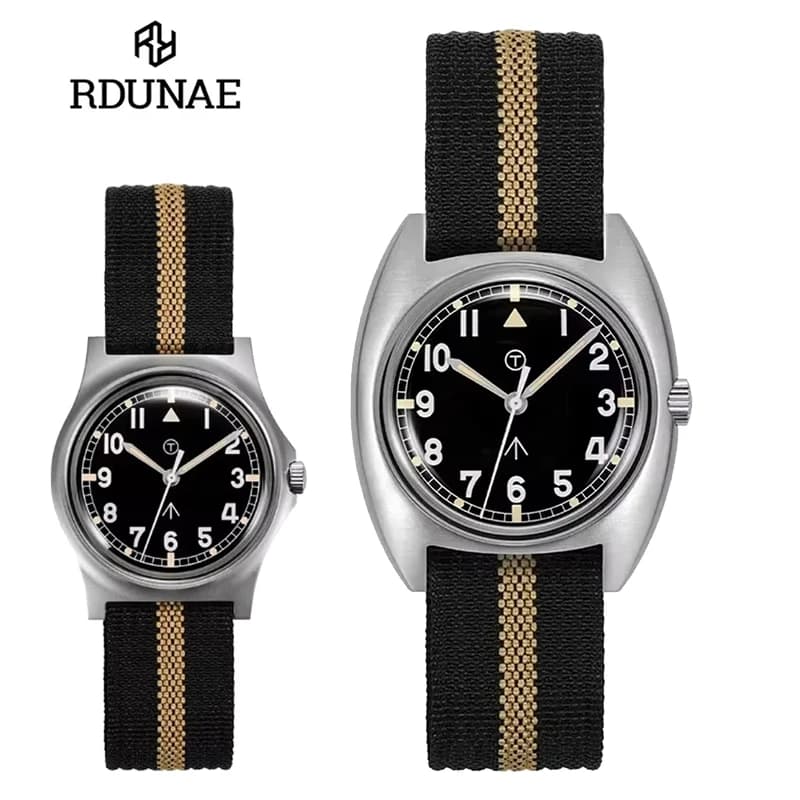 RDUNAE Quartz Watch K1 Mineral Crystal 316L Stainless 5Bar Waterproof Men Watch Miyota Super 2035 Movement RA01 RA02 RA03 Watch