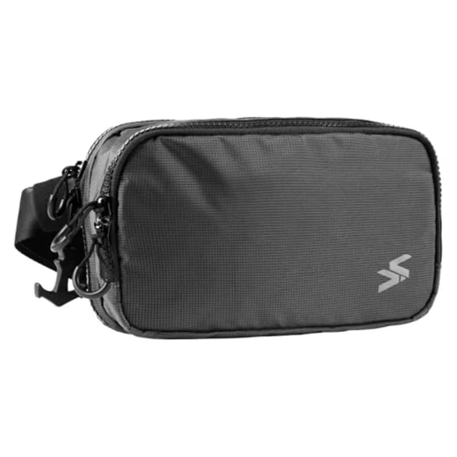 Borsa a tracolla da uomo in nylon 420D resistente all'acqua con tasca nascosta e cintura regolabile 10"W x 6"H x 3"D