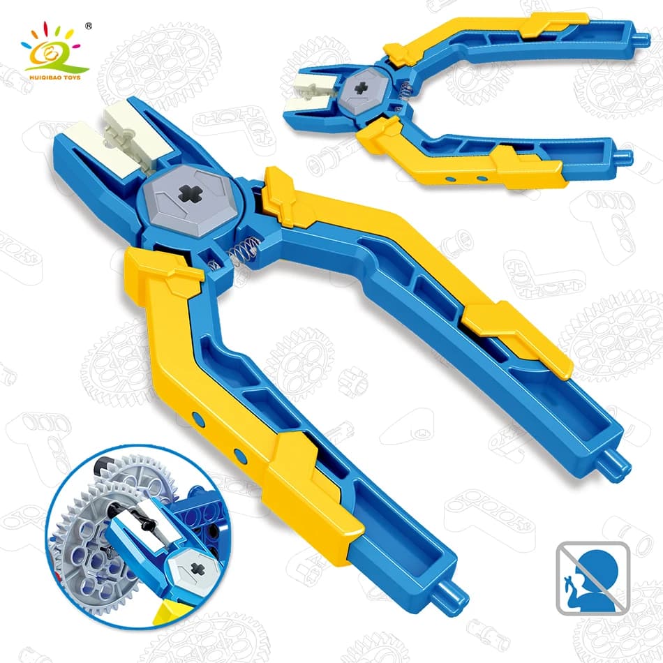 HUIQIBAO Dispositivo smontato Blocchi di costruzione Serie tecnica Accessori Pinze Pinze Strumento Mattoni Parti Giocattoli per bambini Bambini