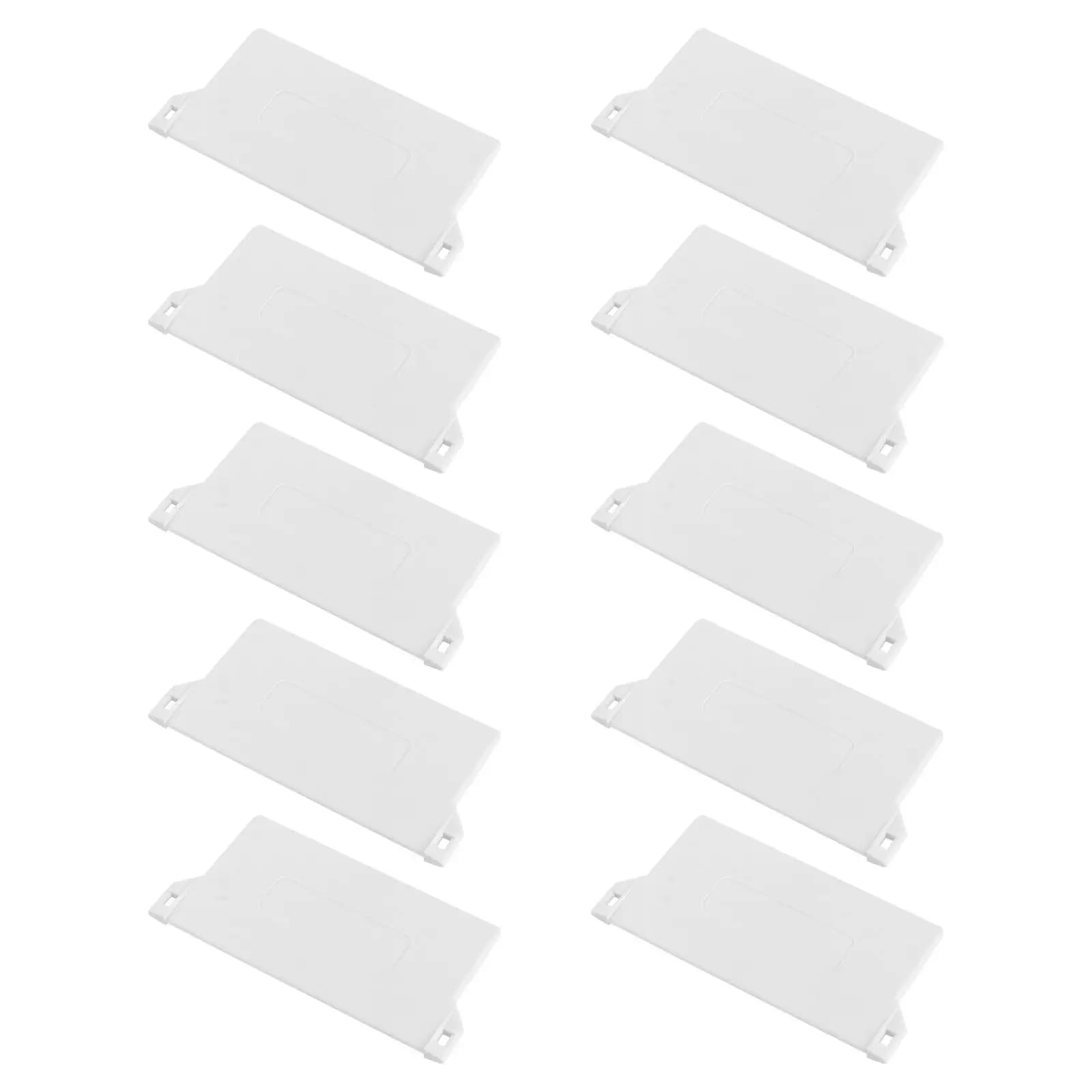 10Pcs 89Mm White Plastic Bottom Plate for Vertical Blinds Adds Weight Keeps Straight Fitting 89Mm Slats PVC Blind Accessories