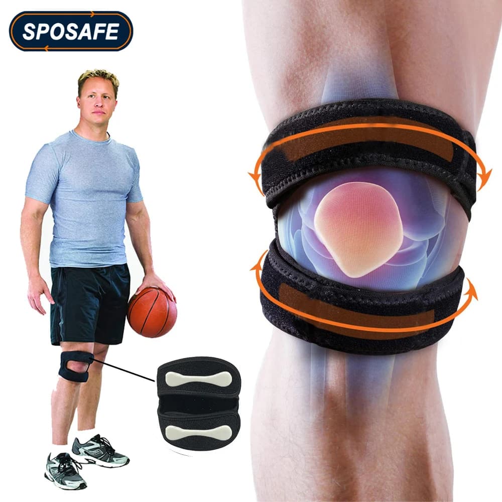 1 pz rotula regolabile cinturino per ginocchio supporto per ginocchiera in Neoprene per la corsa artrite maglione Tennis basket sollievo dal dolore al ginocchio