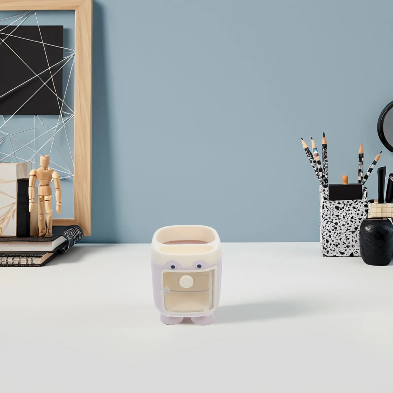Portapenne Multifunzione a Forma di Cartone Animato, Organizer da Scrivania per Casa e Ufficio, Decorazione per Scrivania