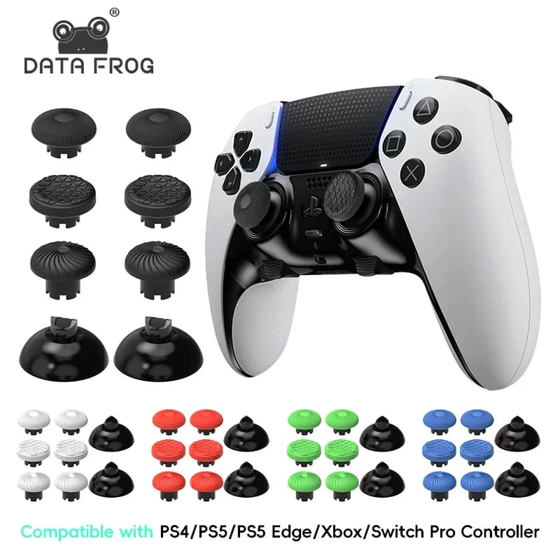 DATA FROG 8 pz FAI DA TE Thumbstick Caps per Xbox Serie PS4 PS5 Controller Edge Elite Joystick Cap Pulsante Copertura Thumb Stick Caps