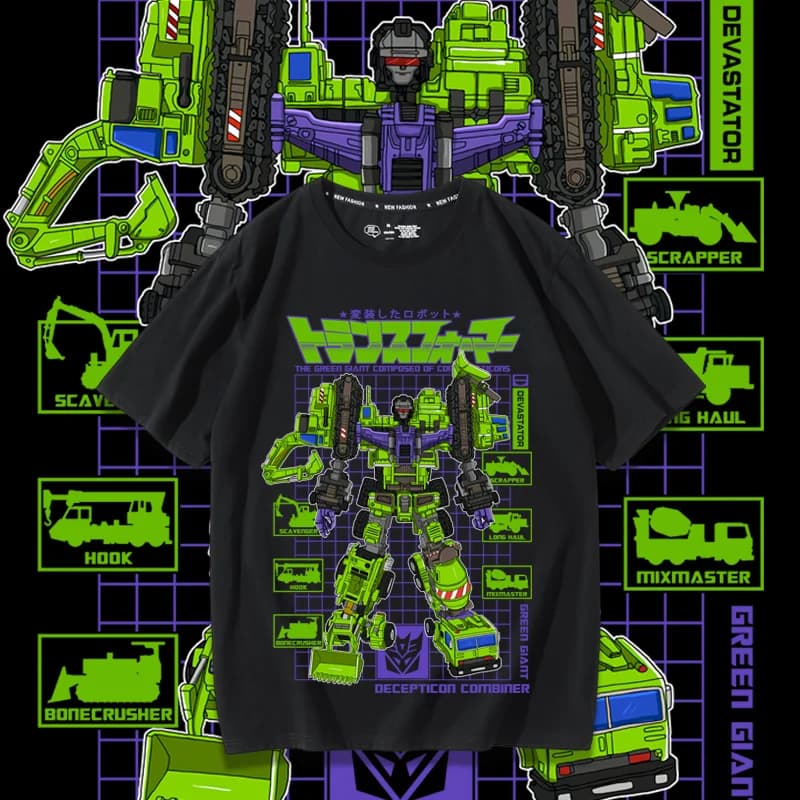 Transformers 2025-26 Summer Autobots Graphic 100% Cotton Print Hasbro Brand T-shirt Children Unisex Loose Breathable Casual Y2k